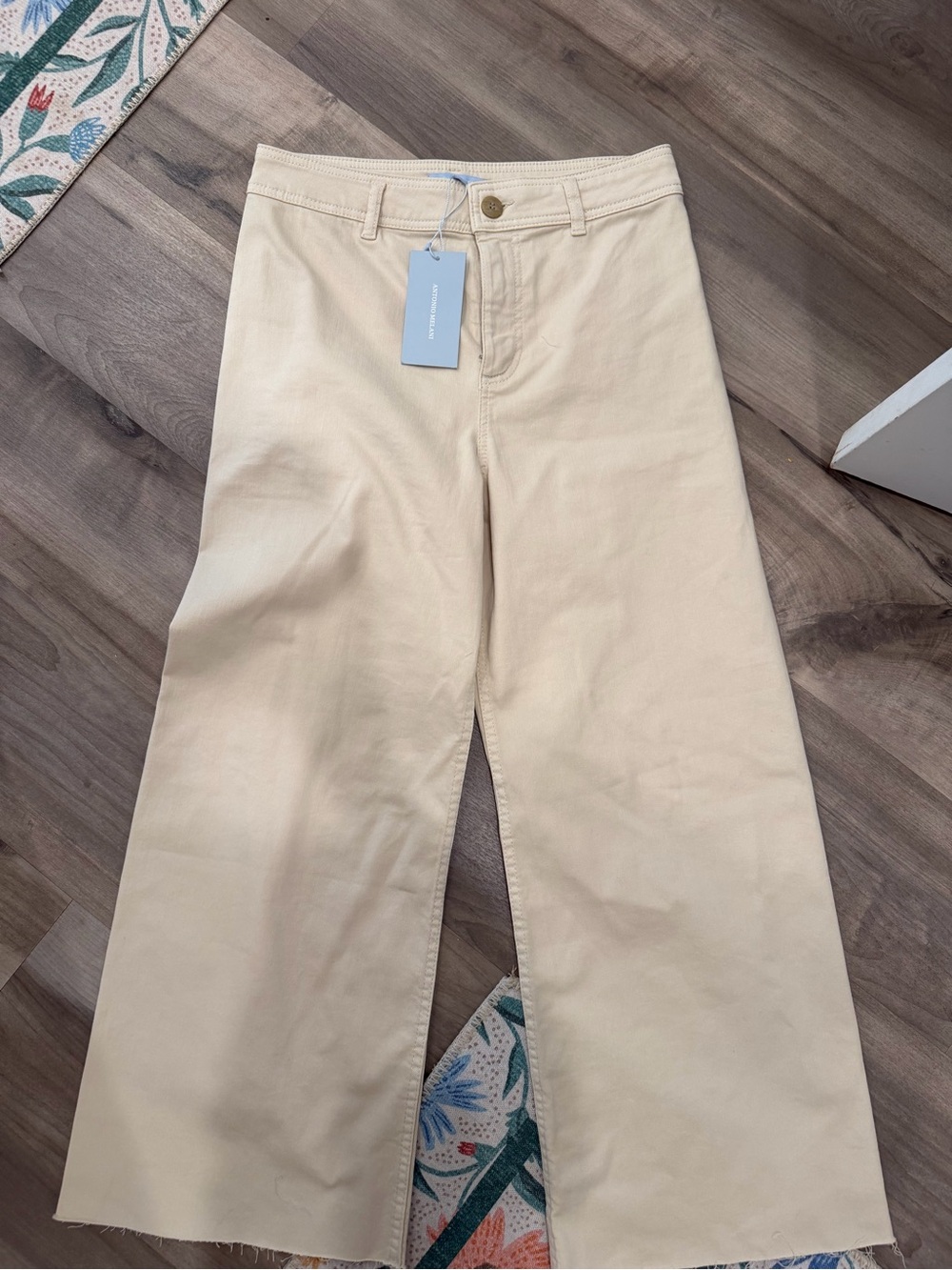 ANTONIO MELANI Beige High-Waist Trousers